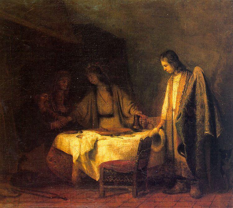 Samuel Dircksz van Hoogstraten Tobias Farewell to His Parents Spain oil painting art